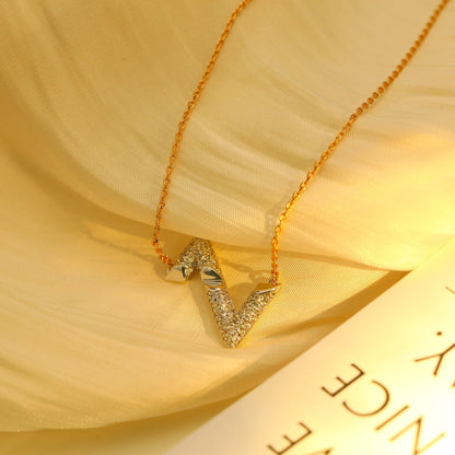 [Aurora]VOLT SILVER DIAMOND PEDANT NECKLACE