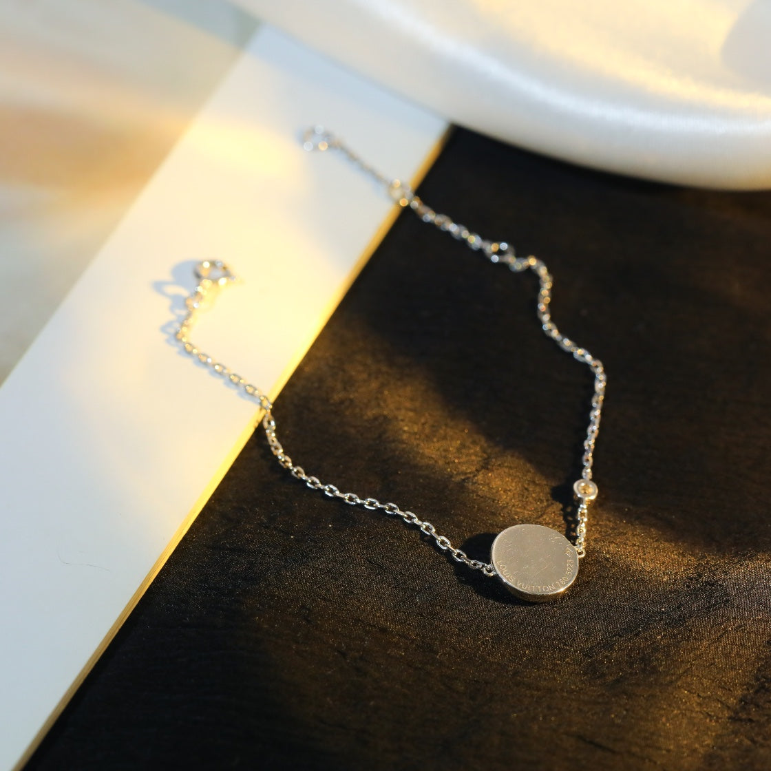 [Aurora]SUN MOTIF PINK MOP SILVER BRACELET