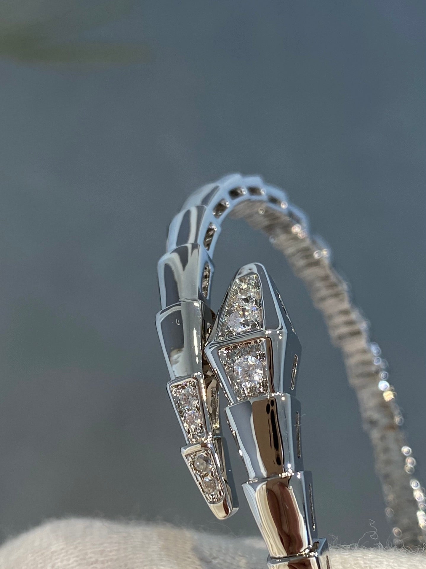 [AURORA]SERPENTI BRACELET DIAMONDS SILVER