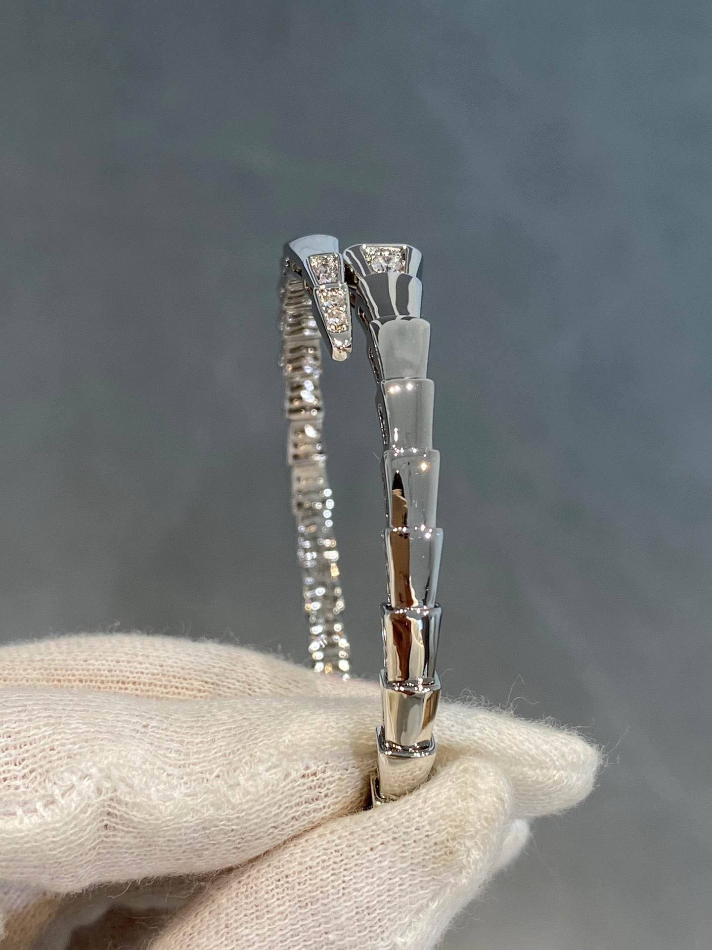 [AURORA]SERPENTI BRACELET DIAMONDS SILVER