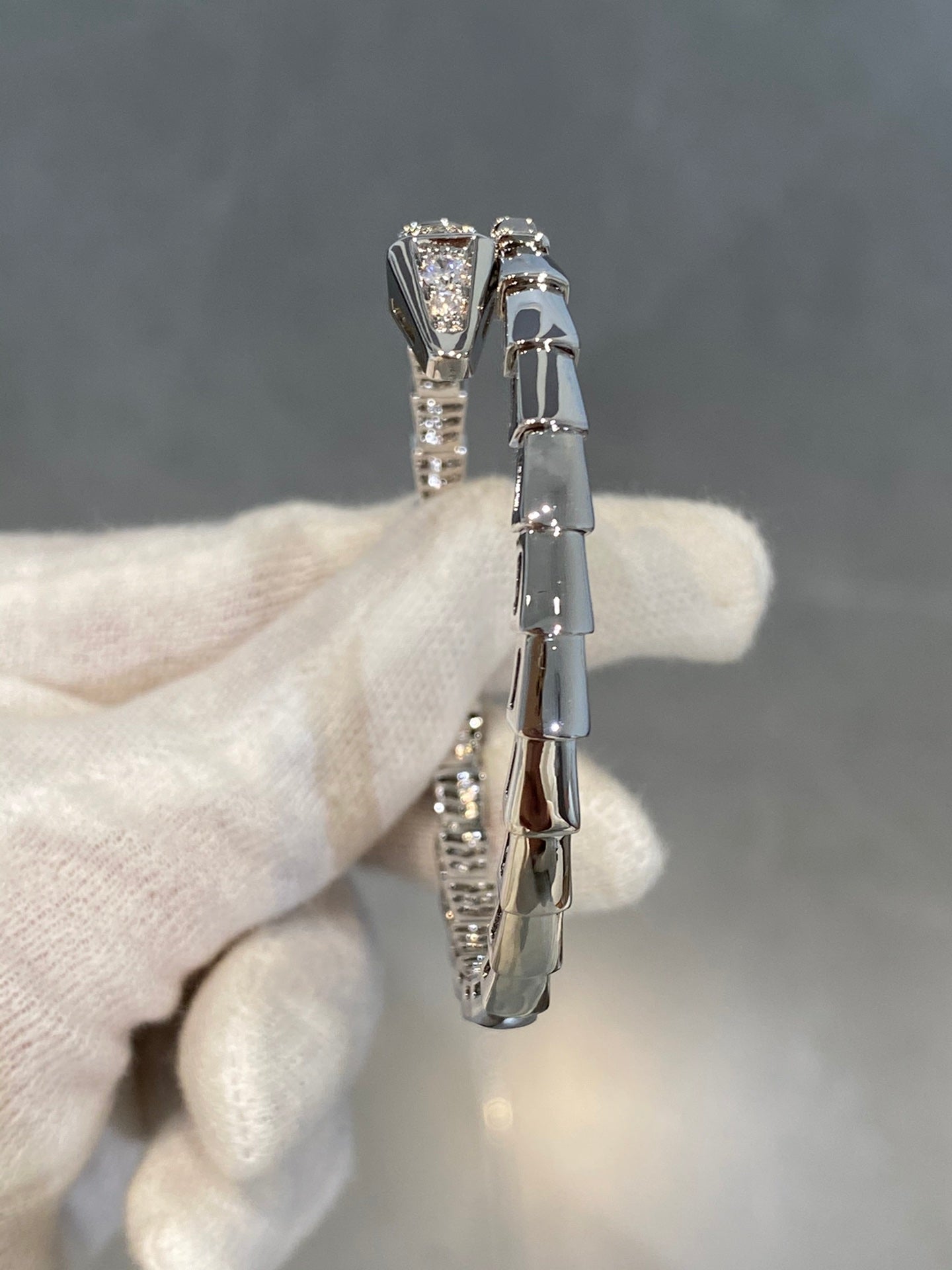 [AURORA]SERPENTI BRACELET DIAMONDS SILVER