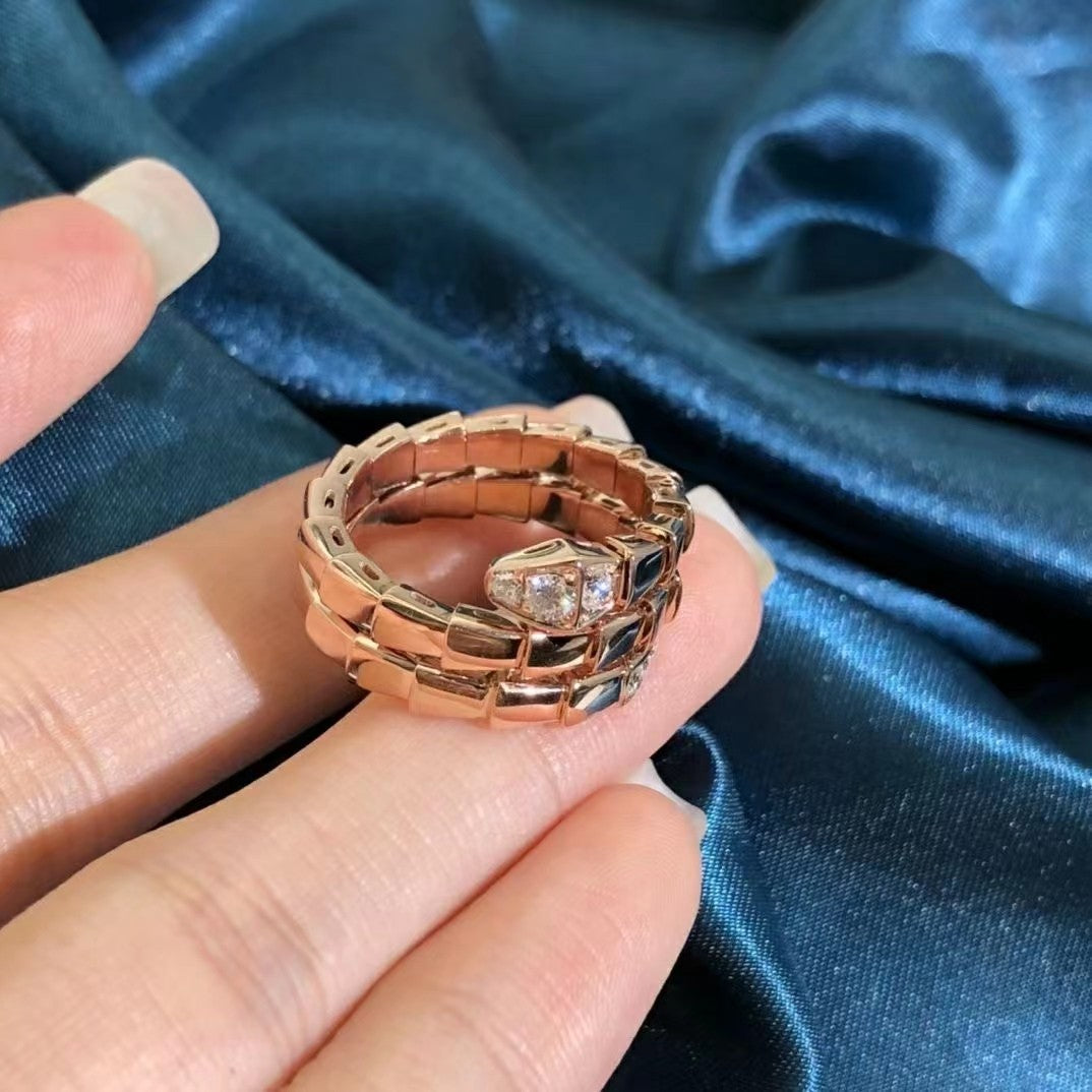 [Aurora]SERPENTS DOUBLE ROW DIAMOND RING