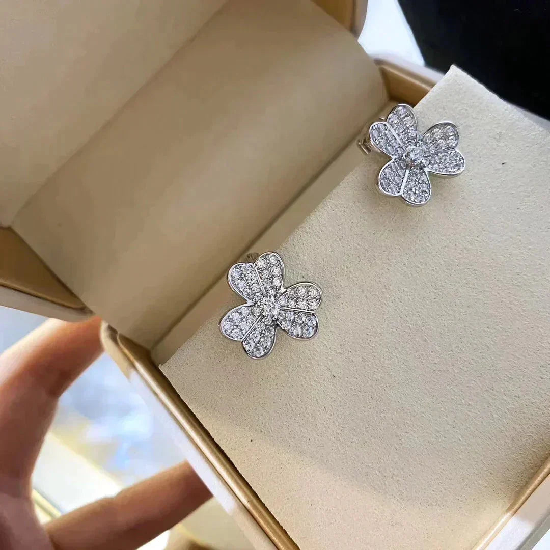 [Aurora]CLOVER COMOS DIAMOND EARRINGS SILVER
