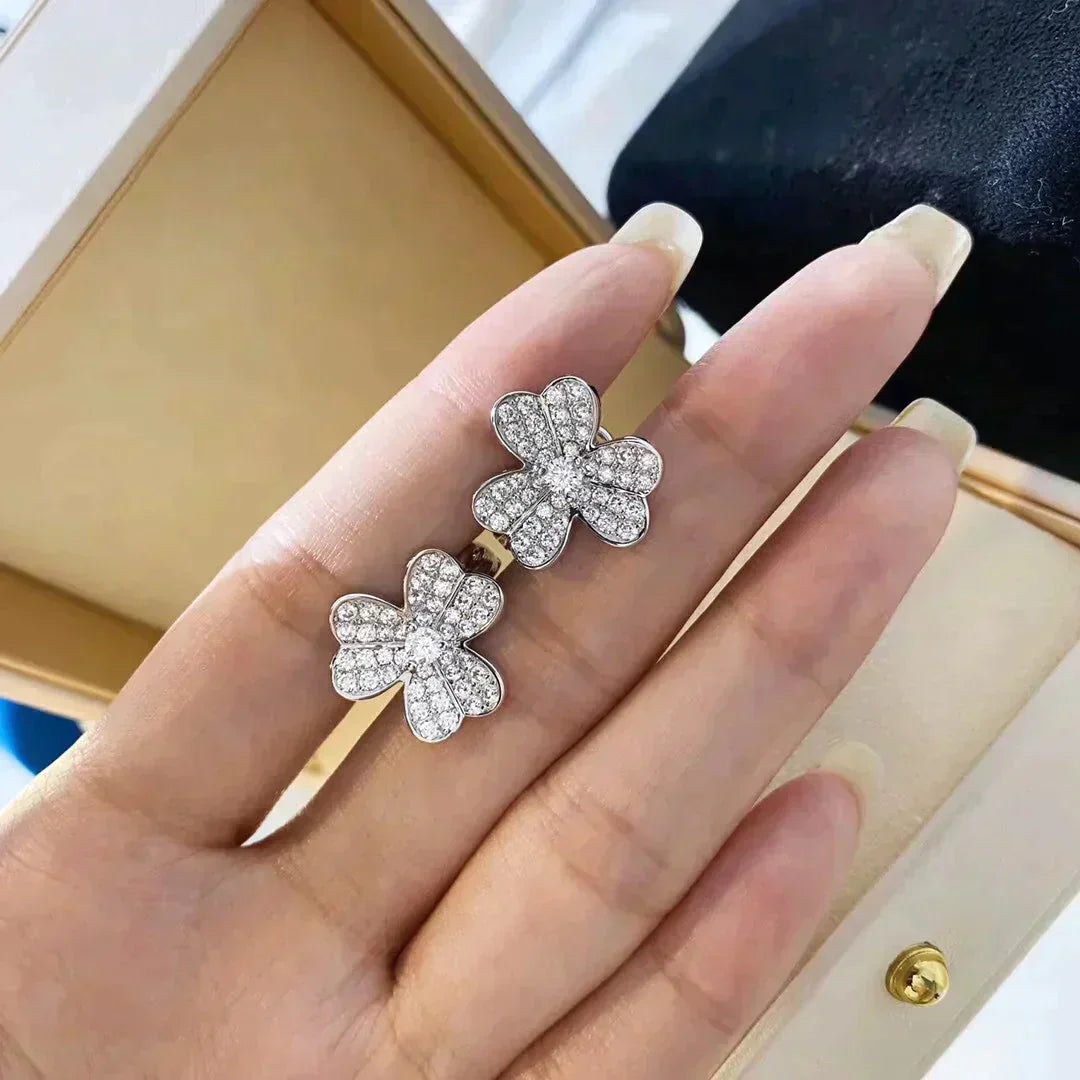 [Aurora]CLOVER COMOS DIAMOND EARRINGS SILVER