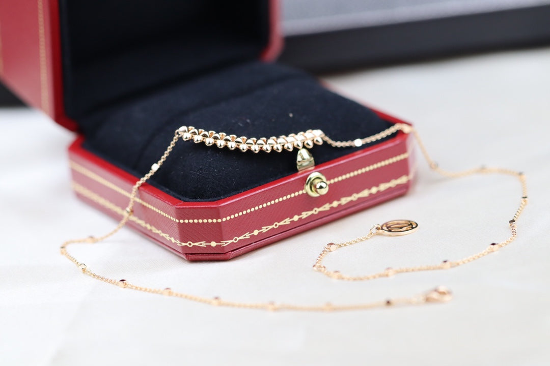 [Aurora]CLASH PINK GOLD NECKLACE