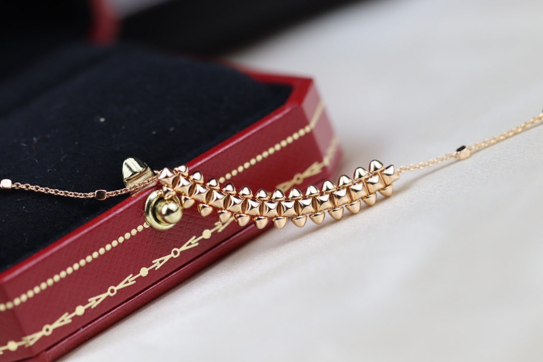 [Aurora]CLASH PINK GOLD NECKLACE