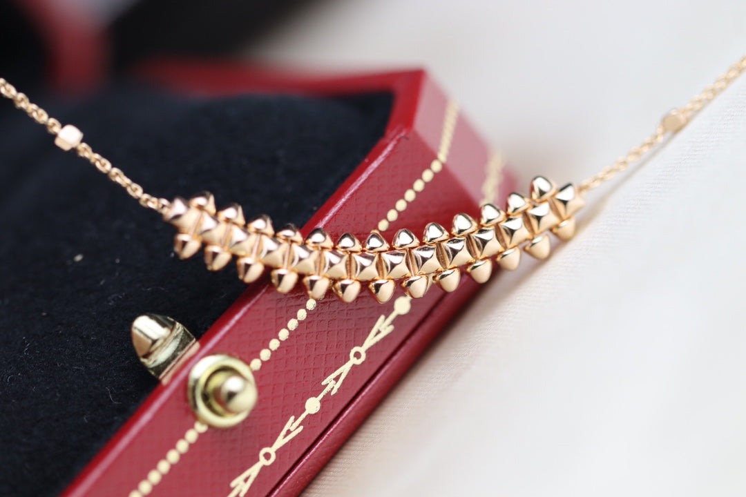 [Aurora]CLASH PINK GOLD NECKLACE