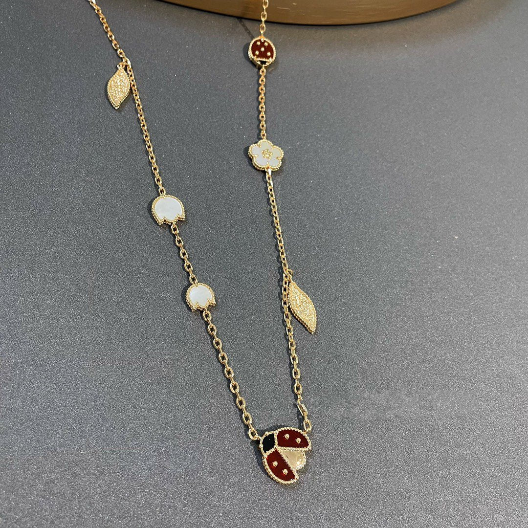 [Aurora]LUCKY SPRING 15 MOTIFS GOLD NECKLACE