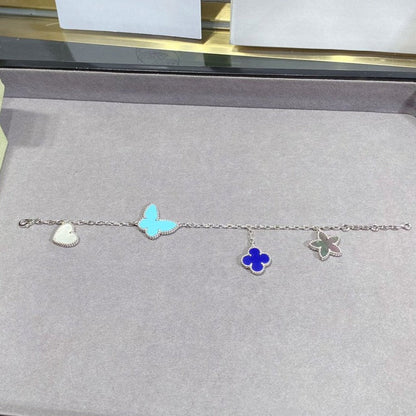 [Aurora]LUCKY SPRING SILVER BRACELET 4 MOTIF