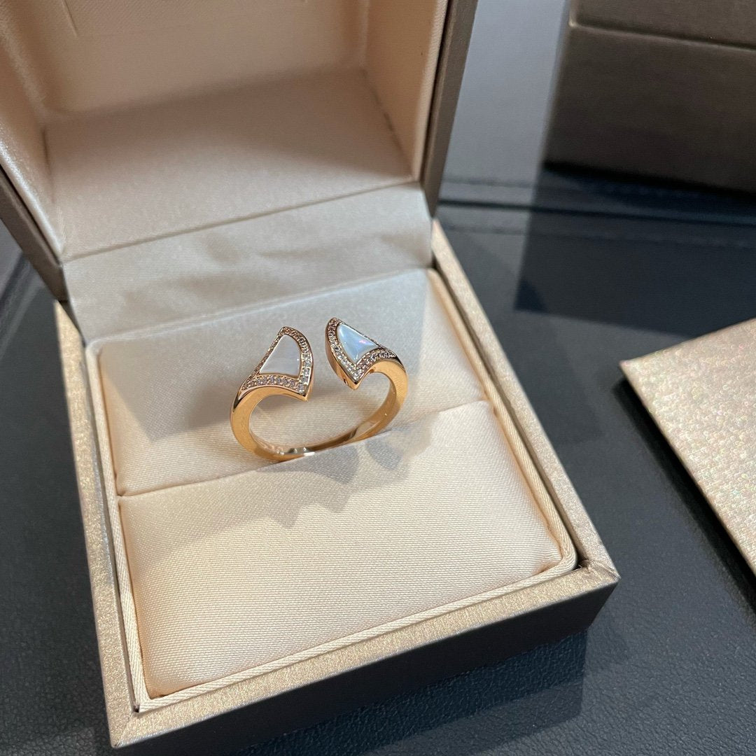 [Aurora]DREAM MOP DIAMOND OPEN RING