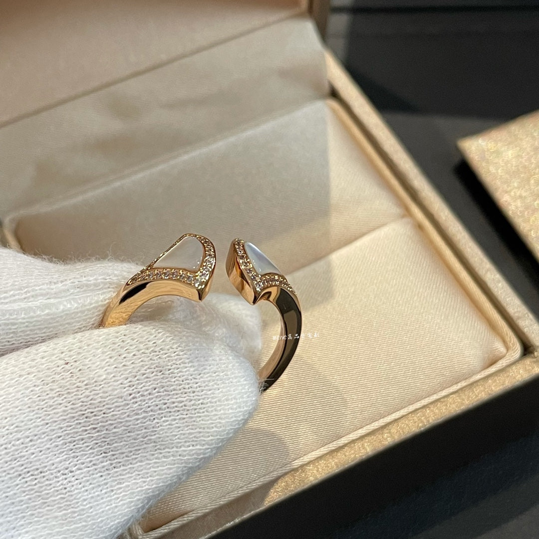 [Aurora]DREAM MOP DIAMOND OPEN RING