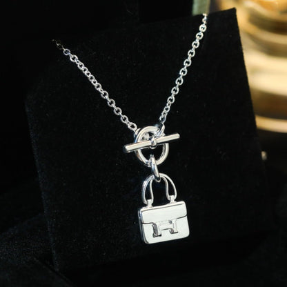 [Aurora]POP H PEDANT SILVER NECKLACE