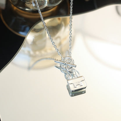 [Aurora]POP H PEDANT SILVER NECKLACE