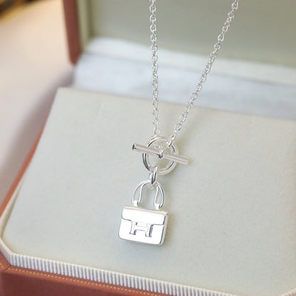 [Aurora]POP H PEDANT SILVER NECKLACE