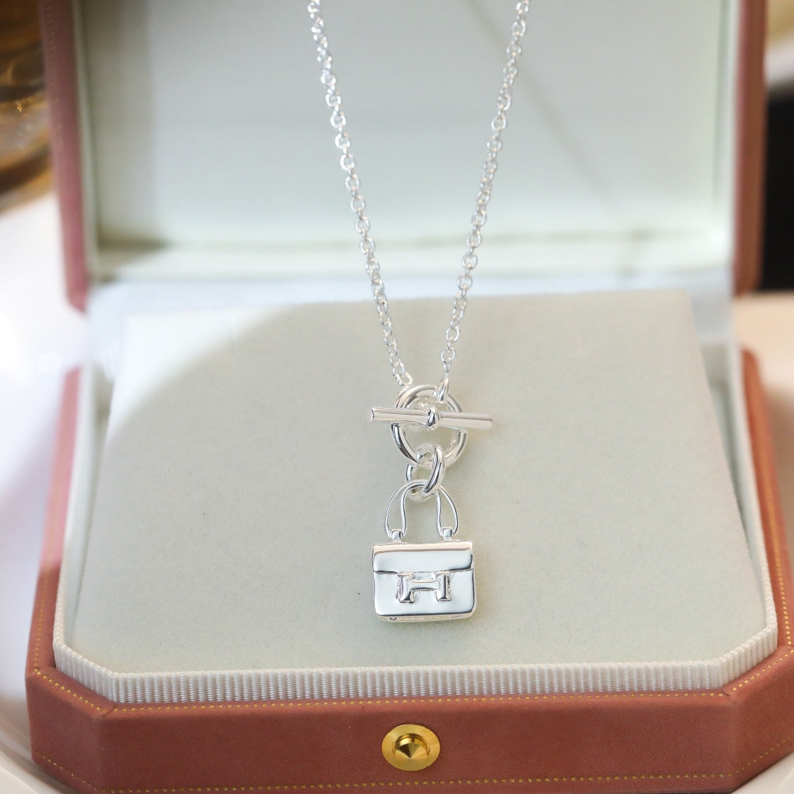 [Aurora]POP H PEDANT SILVER NECKLACE