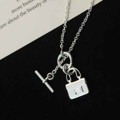 [Aurora]POP H PEDANT SILVER NECKLACE