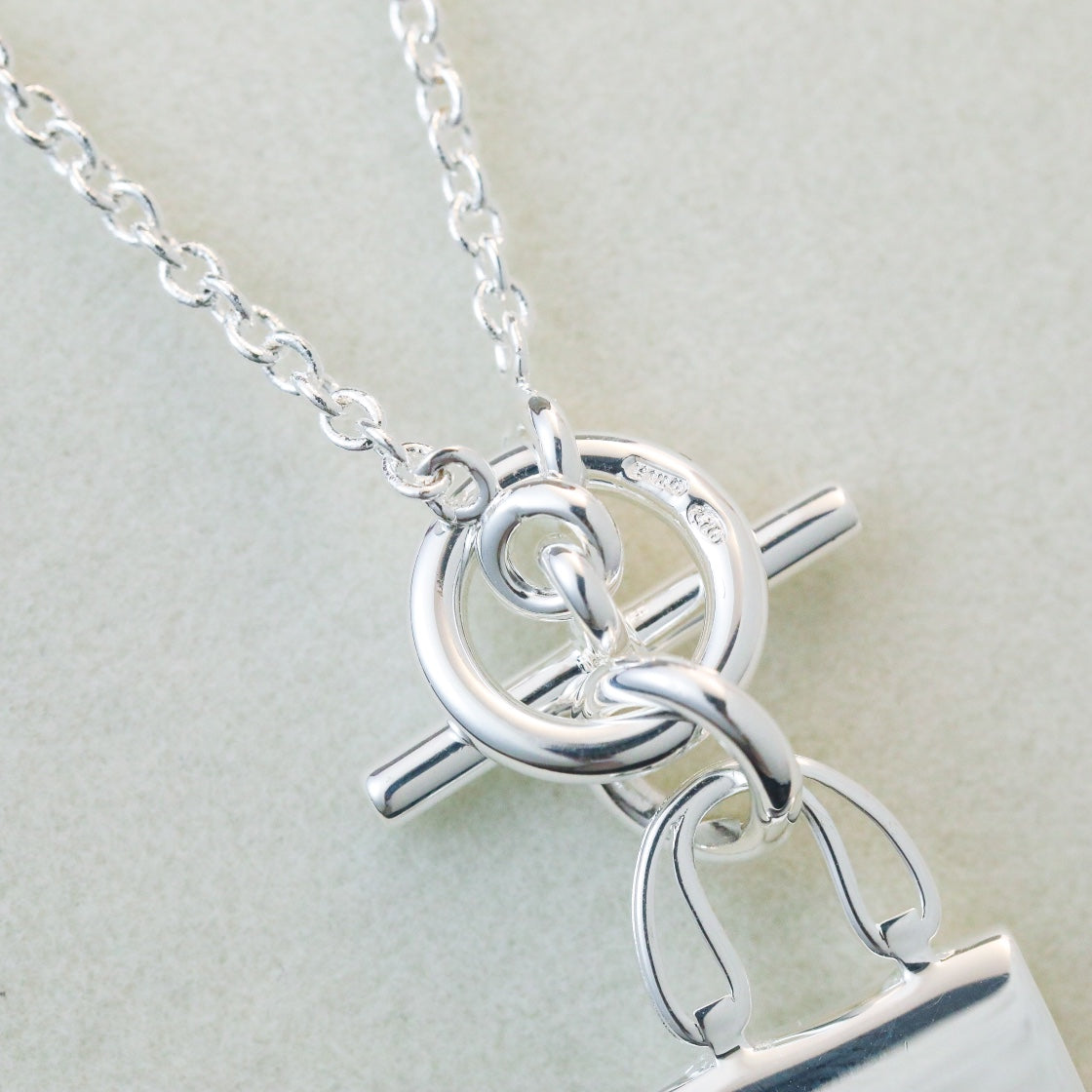 [Aurora]POP H PEDANT SILVER NECKLACE