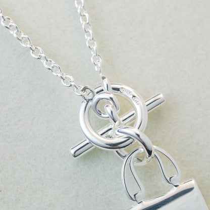 [Aurora]POP H PEDANT SILVER NECKLACE