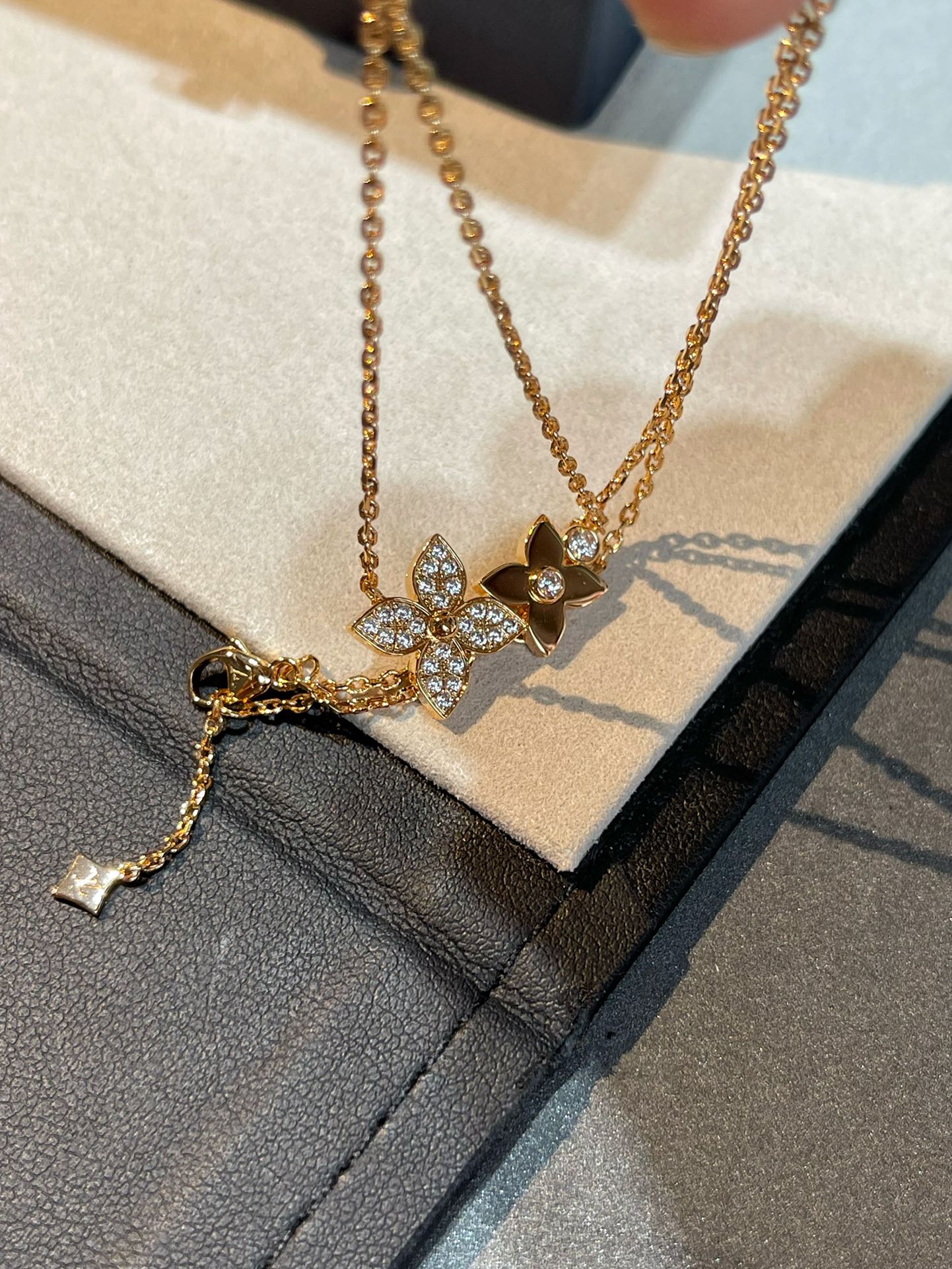 [Aurora]STAR BLOSSOM NECKLACE PINK GOLD DIAMONDS