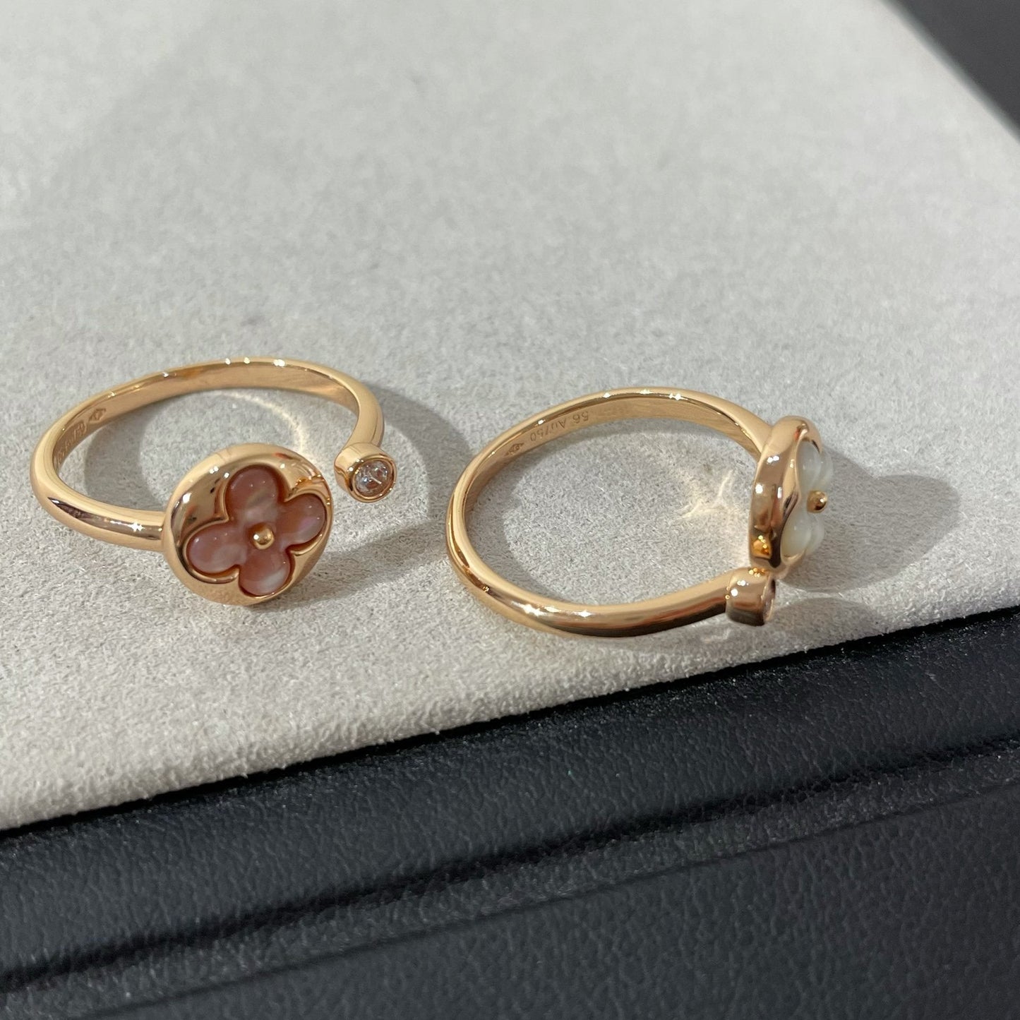 [Aurora]SUN 1 DIAMOND PINK MOP RING
