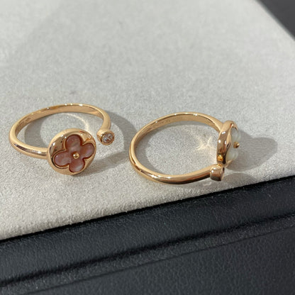 [Aurora]SUN 1 DIAMOND PINK MOP RING
