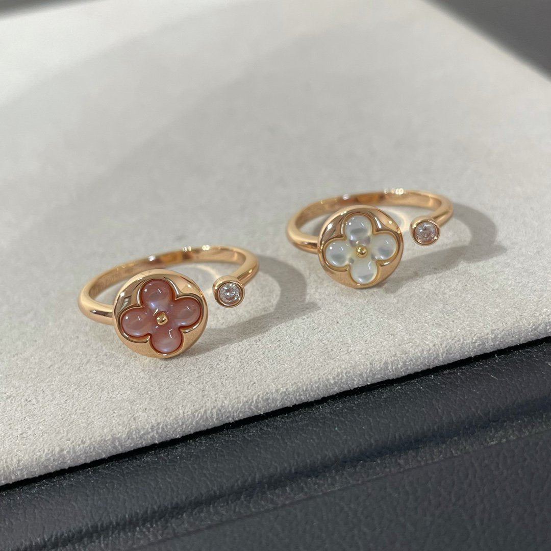 [Aurora]SUN 1 DIAMOND PINK MOP RING