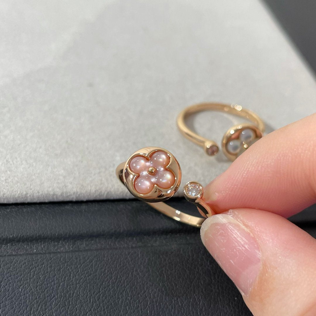 [Aurora]SUN 1 DIAMOND PINK MOP RING