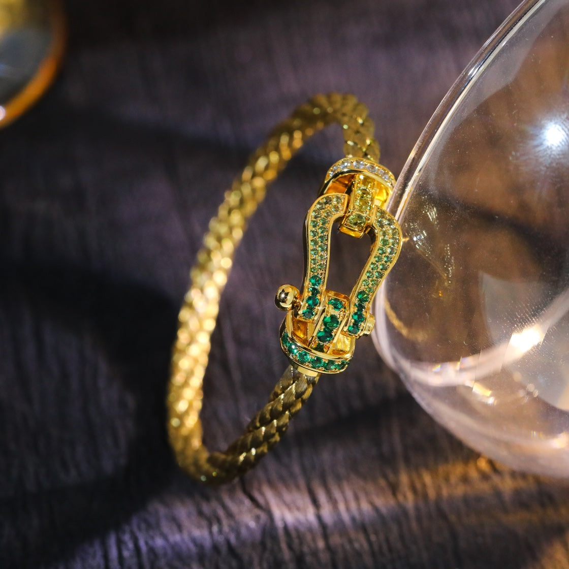 [Aurora]FORCE 10 GOLD GREEN DIAMOND PAVED