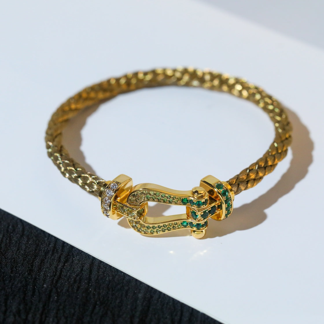 [Aurora]FORCE 10 GOLD GREEN DIAMOND PAVED