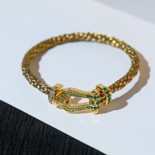 [Aurora]FORCE 10 GOLD GREEN DIAMOND PAVED