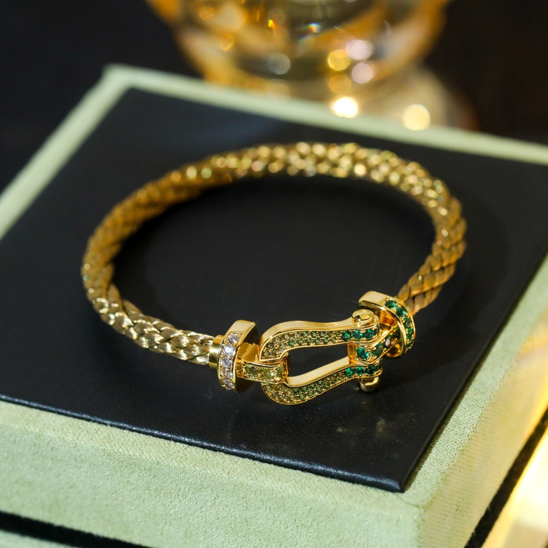 [Aurora]FORCE 10 GOLD GREEN DIAMOND PAVED