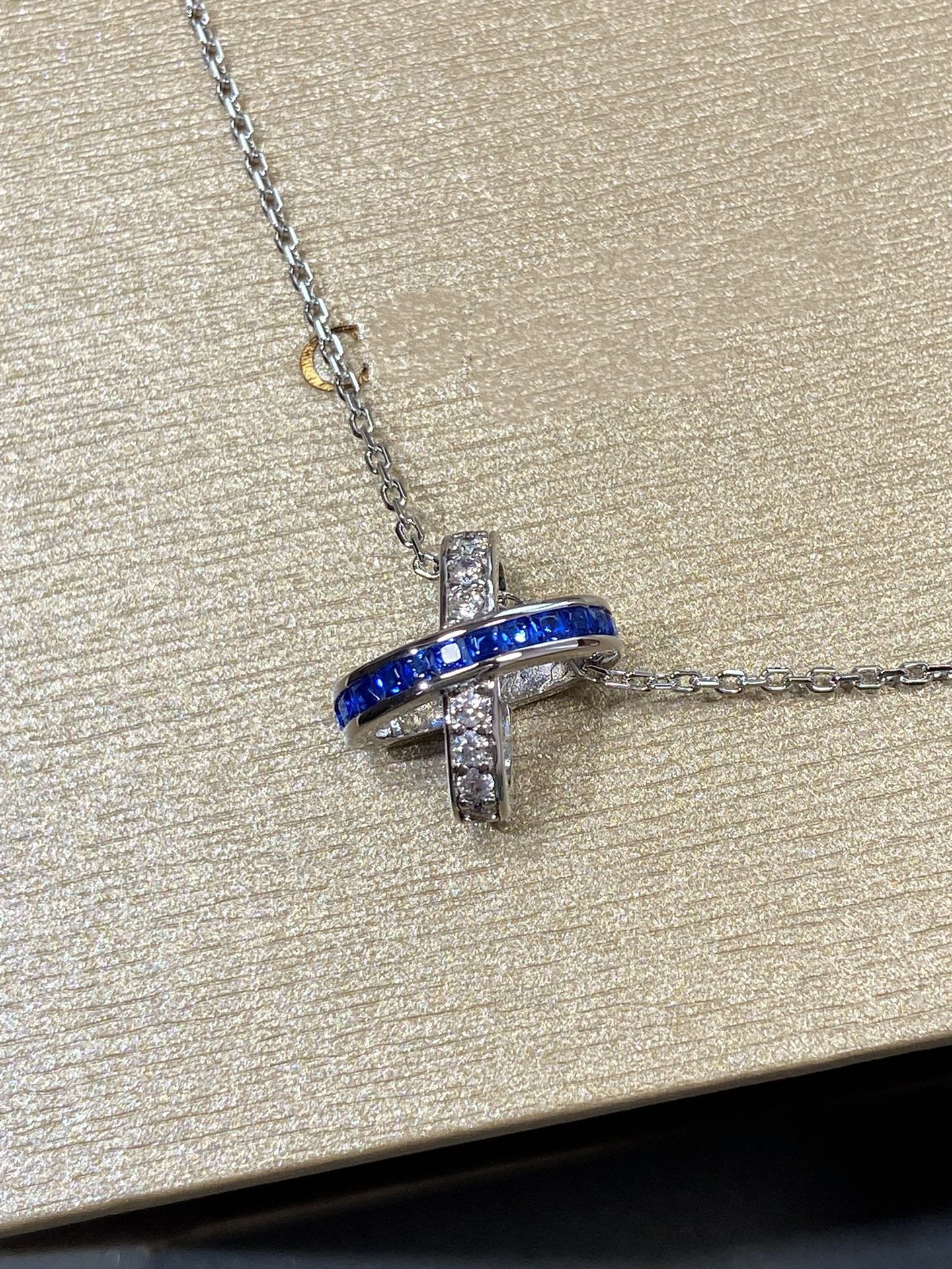 [Aurora]LIENS DIAMOND SILVER NECKLACE