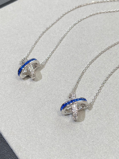 [Aurora]LIENS DIAMOND SILVER NECKLACE