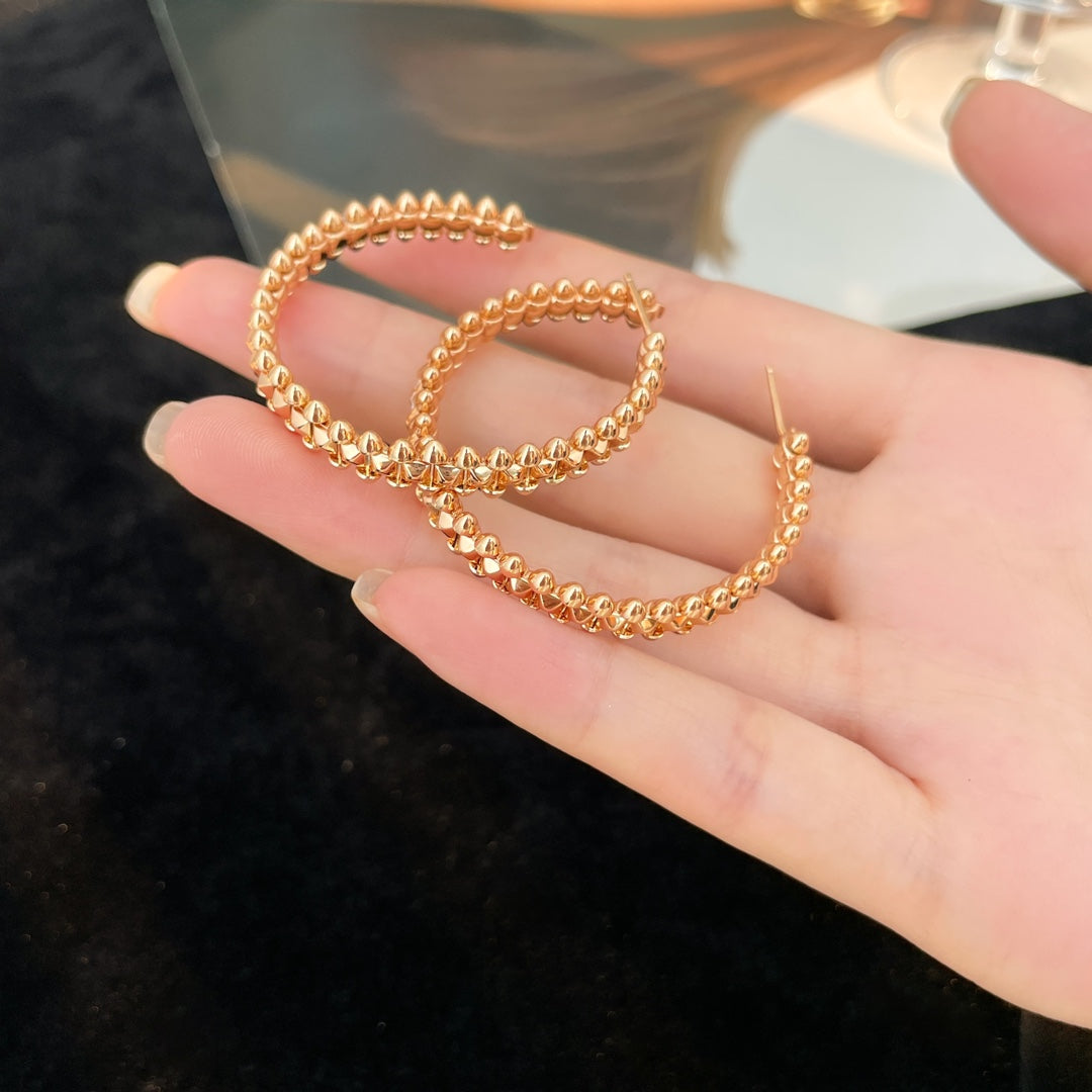 [AURORA]CLASH HOOP LARGE EARRINGS