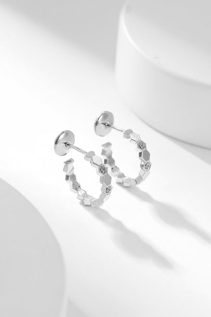 [Aurora]BEE LOVE DIAMOND HOOP EARRINGS