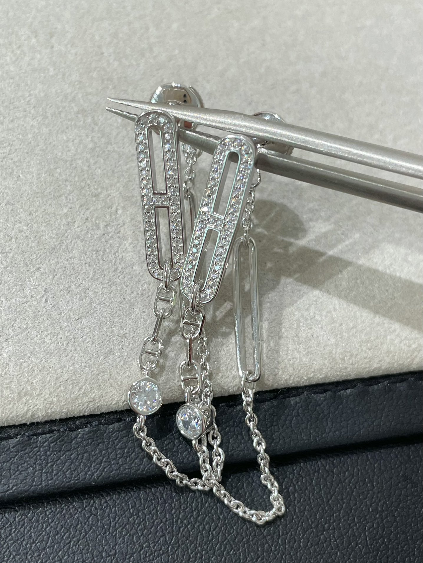 [AURORA]CHAINE CHAOS DIAMANT-OHRRINGE