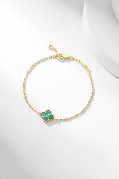 [Aurora]CLOVER BRACELET MALACHITE 1 MOTIF