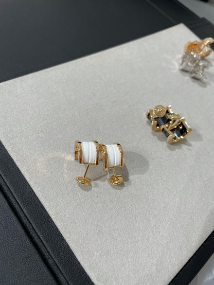 [Aurora]ZERO 1 PINK GOLD CERAMIC EARRINGS