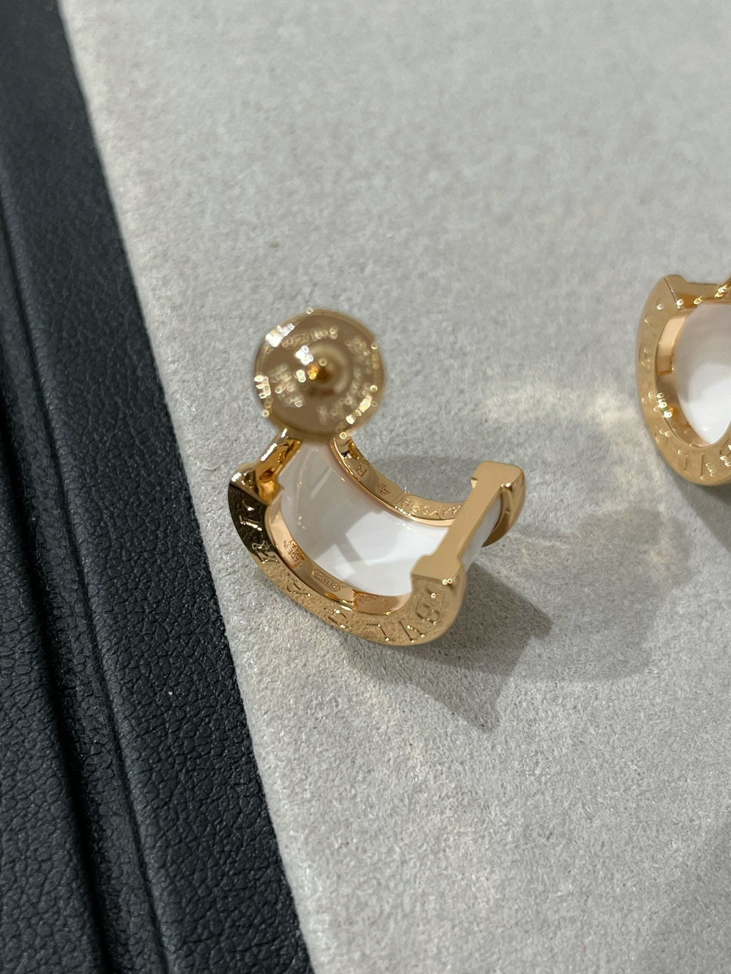 [Aurora]ZERO 1 PINK GOLD CERAMIC EARRINGS