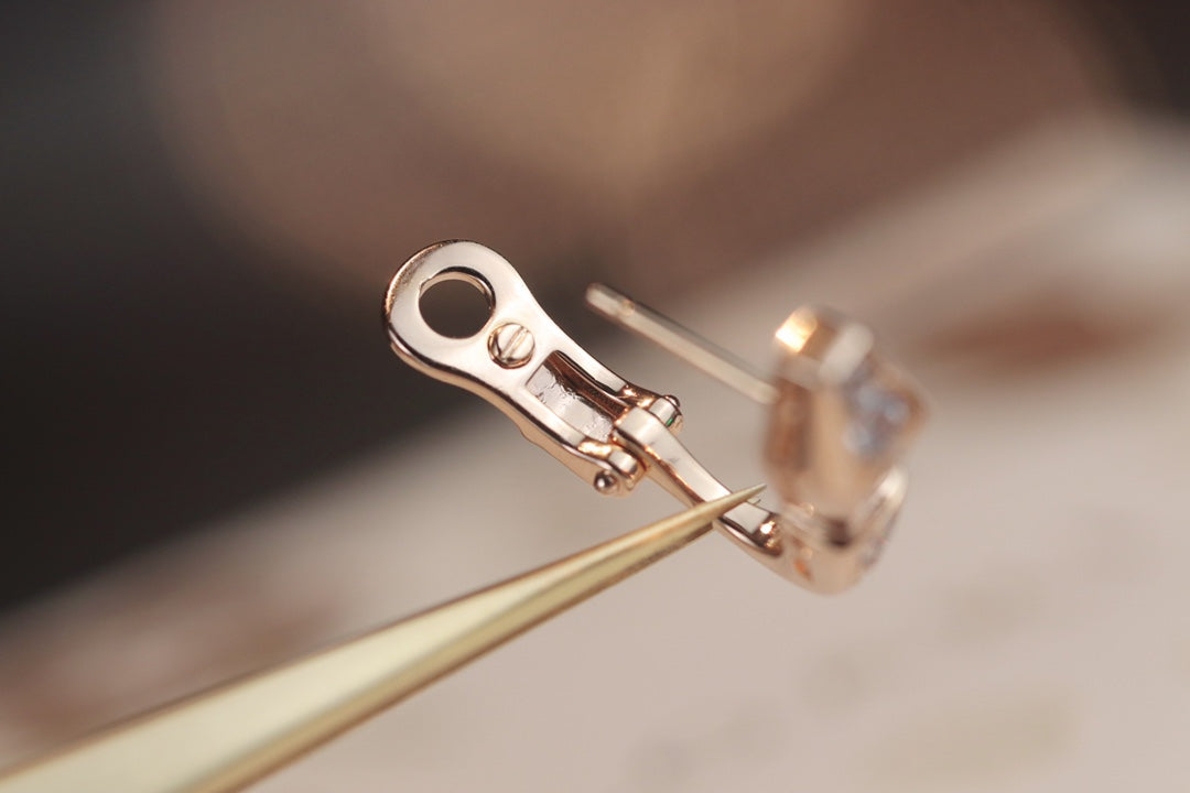 [Aurora]SERPENT PINK GOLD DIAMOND EARRINGS