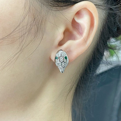[オーロラ]サーペント ダイヤモンド スタッドピアス