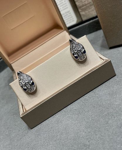 [オーロラ]サーペント ダイヤモンド スタッドピアス