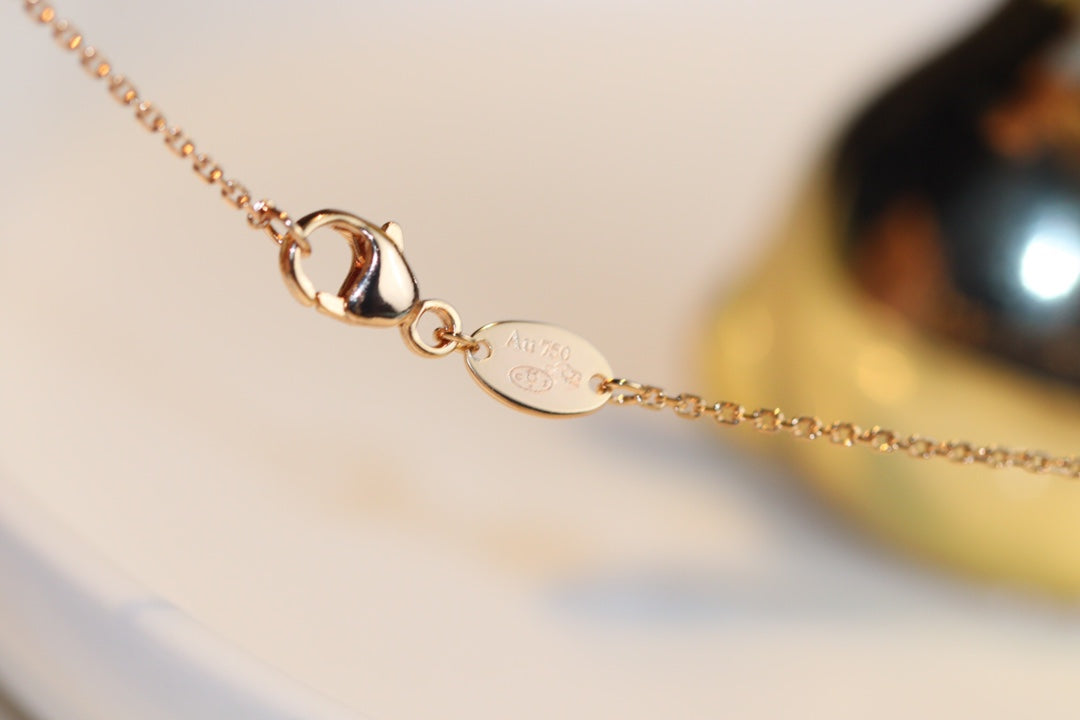 [AURORA]JEUX MALACHIT 1 DIAMANT ROTGOLD HALSKETTE