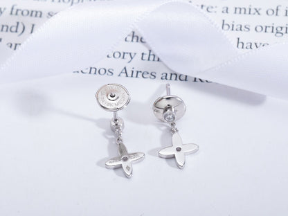 [Aurora]VIDYLLE SILVER DIAMOND MINI DROP EARRINGS