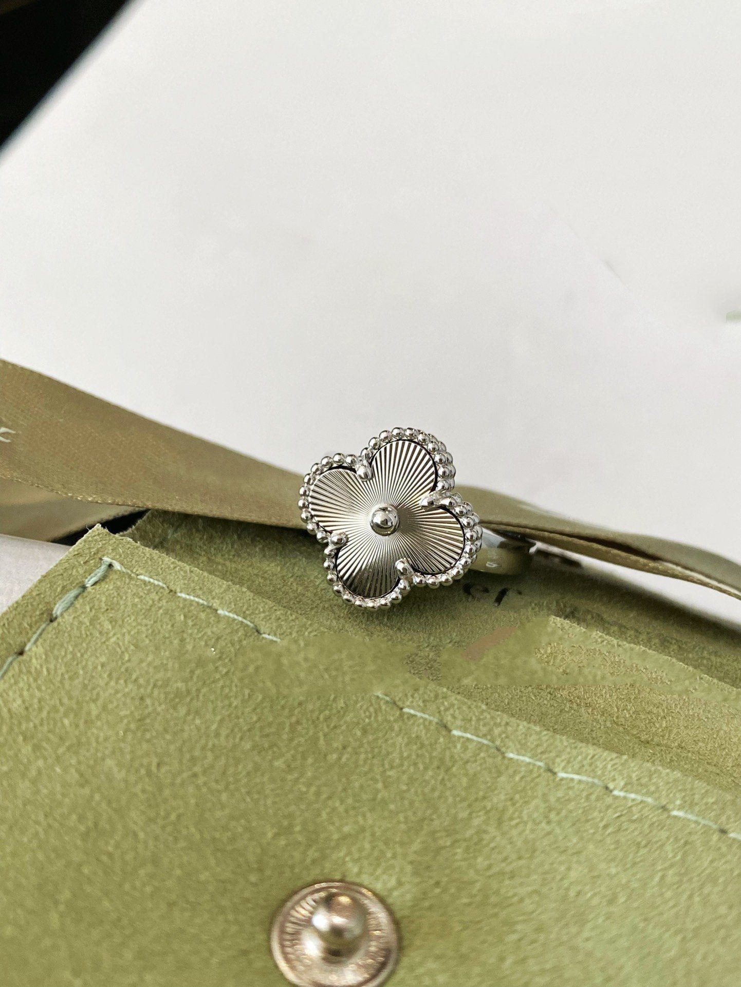 [Aurora]CLOVER SILVER RING
