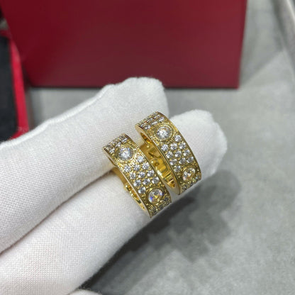 [AURORA]LOVE 5.5MM DIAMOND PAVED EARRINGS