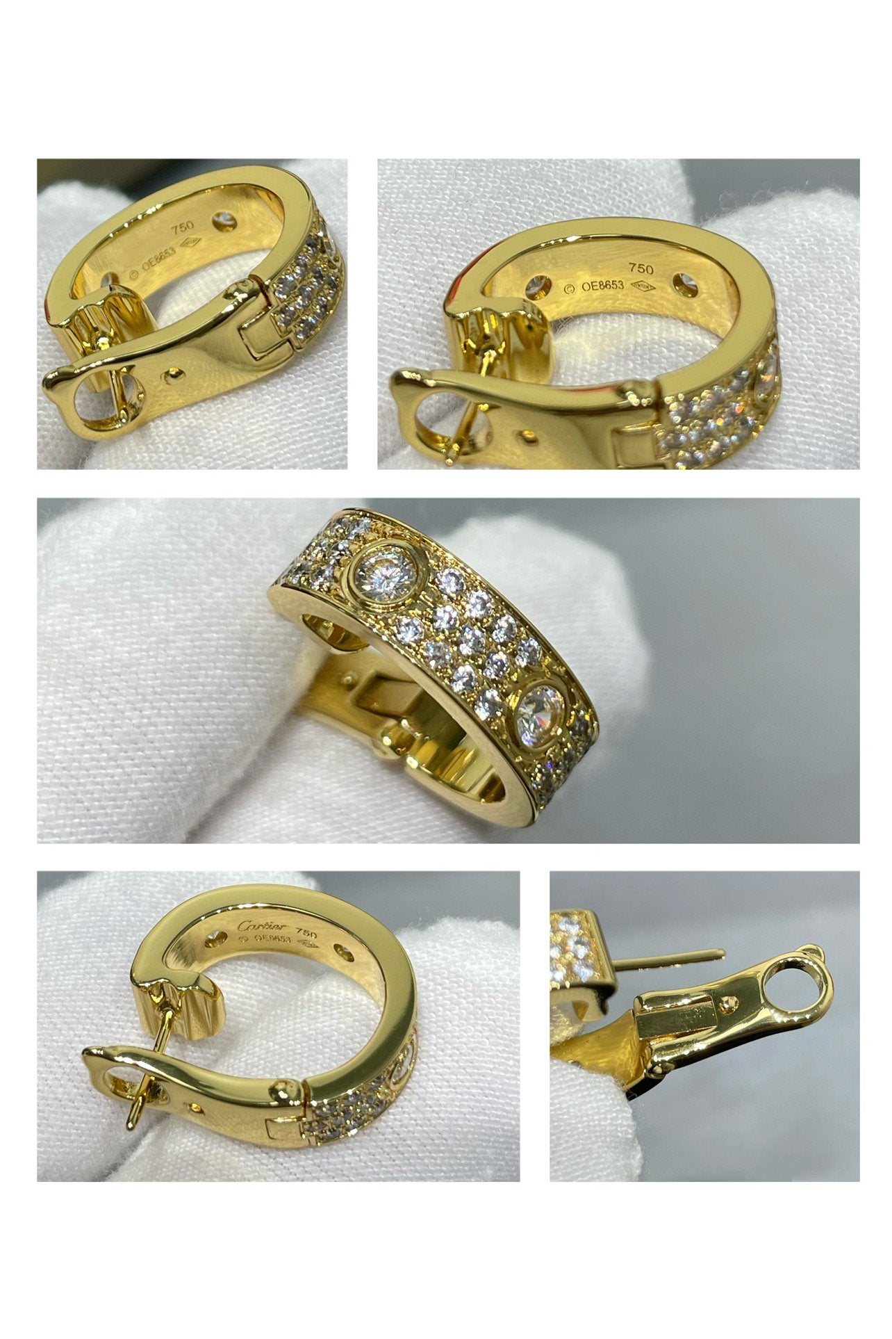 [Aurora]LOVE 5.5MM DIAMOND PAVED EARRINGS