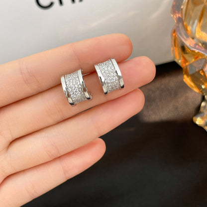 [AURORA]ZERO 1 DIAMOND PAVED EARRINGS