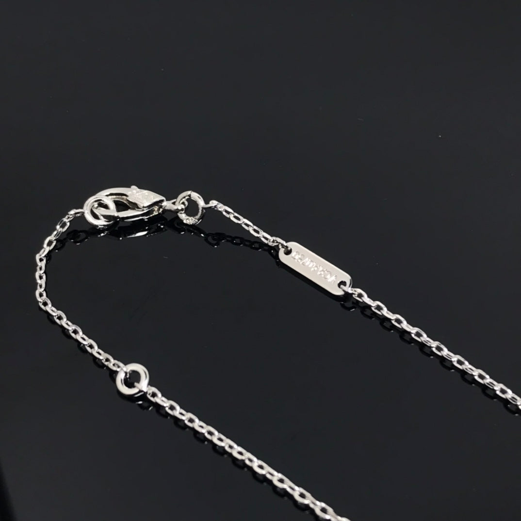 [Aurora]CLOVER PIETERSITE SILVER LONG NECKLACE