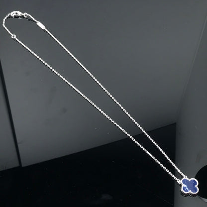 [Aurora]CLOVER PIETERSITE SILVER LONG NECKLACE